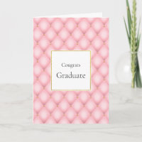 Luxury Pink Tufted Diamond Pattern Graduation