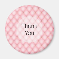 Luxury Pink Tufted Diamond Pattern Thank You