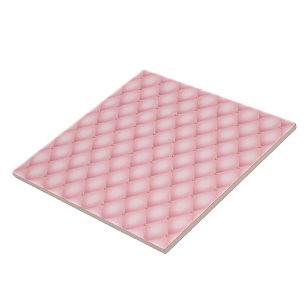 Luxury Pink Tufted Diamond Pattern Tile
