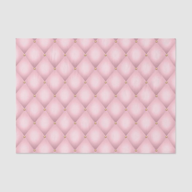 Luxury Pink Tufted Diamond Pattern Tissue Paper (Front)