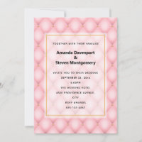 Luxury Pink Tufted Diamond Pattern Wedding