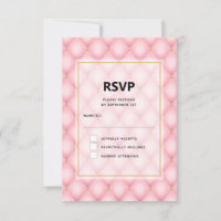 Luxury Pink Tufted Diamond Pattern Wedding