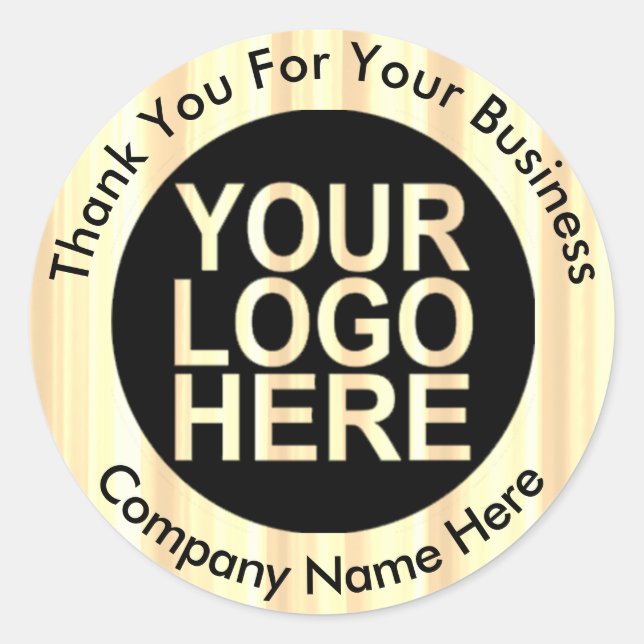 Luxury Podium With Holographic Custom Logo Classic Round Sticker (Front)