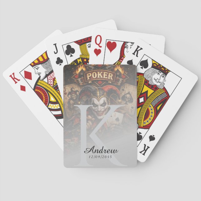Luxury Poker Joker King Card Design, Custom  (Back)