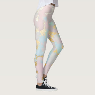 Luxury Popular Blush Pink Mint Gold Collection Leggings