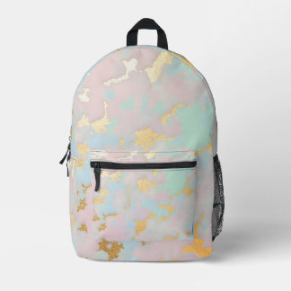 Luxury Popular Blush Pink Mint Gold Collection Printed Backpack