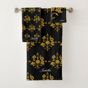 Luxury Popular Elegant Floral Collection Bath Towel Set