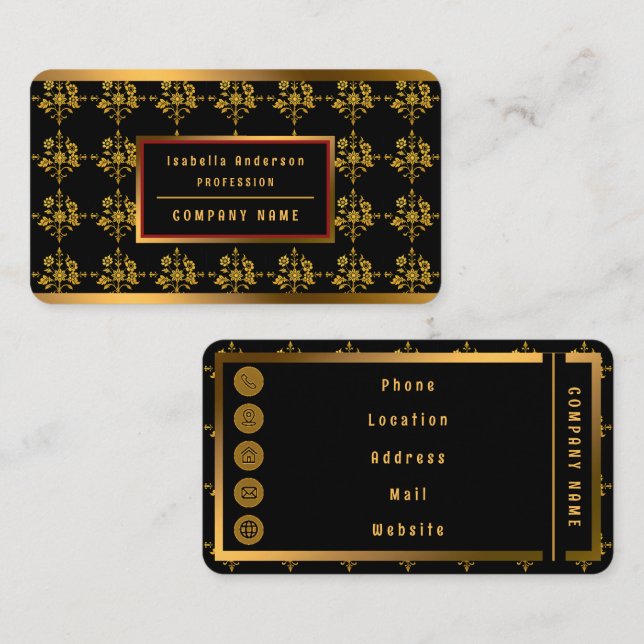 Luxury Popular Elegant Floral Collection Business Card (Front/Back)