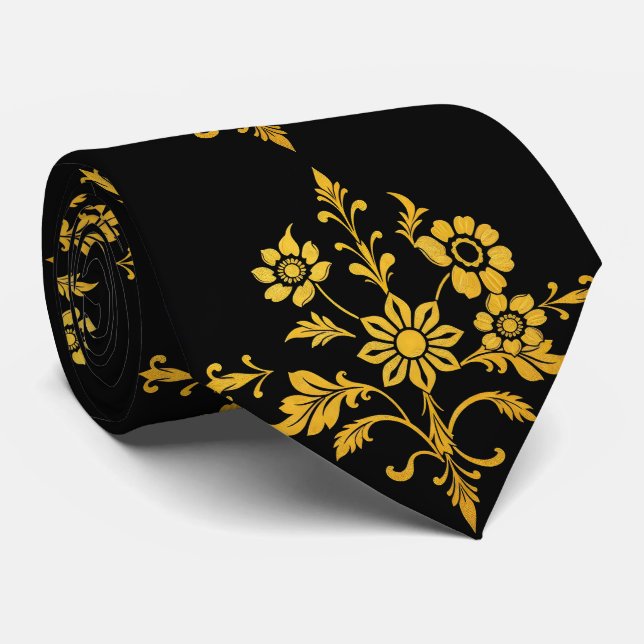 Luxury Popular Elegant Floral Collection Tie (Rolled)