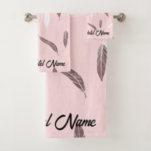 Luxury Popular Feathers Boho Collection Bath Towel Set