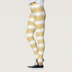 Luxury Popular Gift White Gold Glitter Leggings
