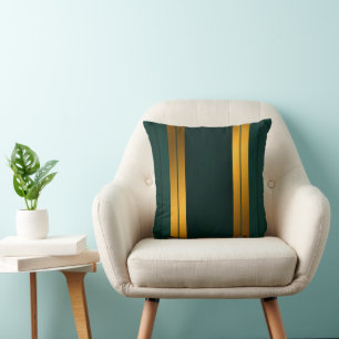 Luxury Popular Green Gold Linen Texture Collection Cushion