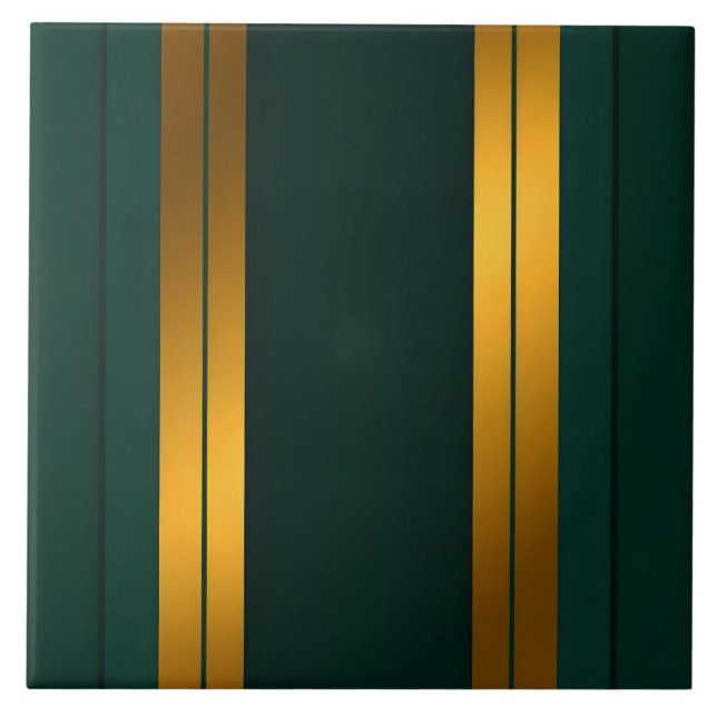Luxury Popular Green Gold Linen Texture Collection Tile (Front)