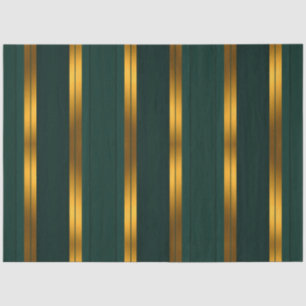 Luxury Popular Green Gold Linen Texture Collection Tissue Paper