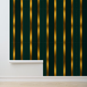 Luxury Popular Green Gold Linen Texture Collection Wallpaper