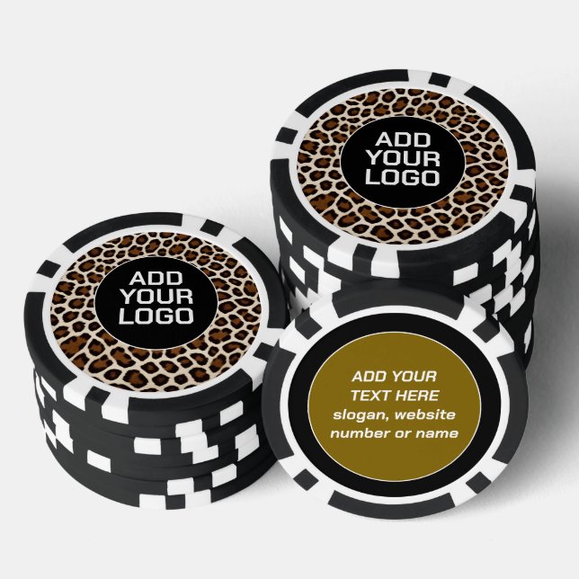 Luxury Popular White Leopard Elegant Collection Poker Chips (Stack)