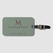 Luxury Porcelain White Monogram Bride