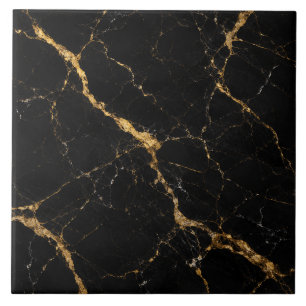 Luxury Portoro Black Gold Marble Ceramic Tile