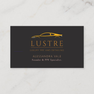 Luxury PPF & Car Detailing Specialist Black Gold Business Card