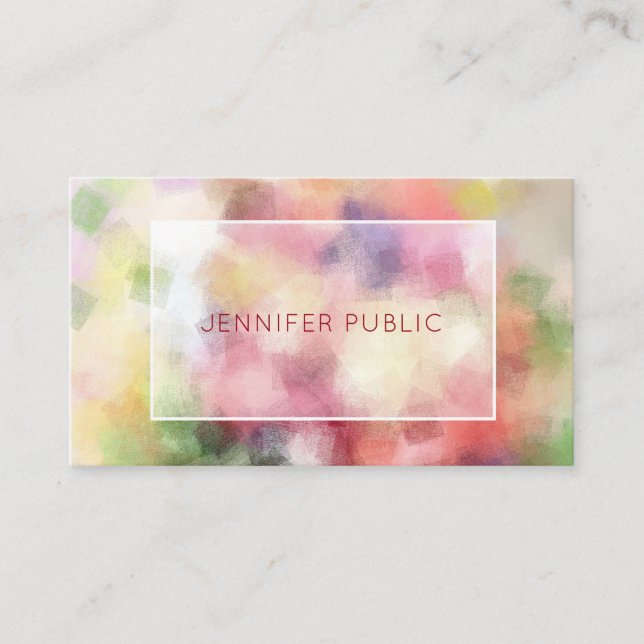 Luxury Premium Kraft Paper Elegant Modern Monogram Business Card (Front)