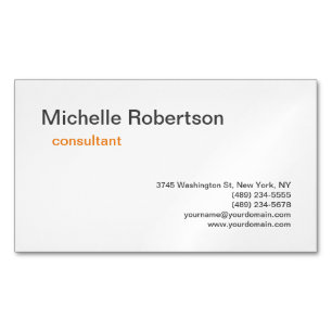 Luxury Premium Linen Black White Plain Minimalist Magnetic Business Card