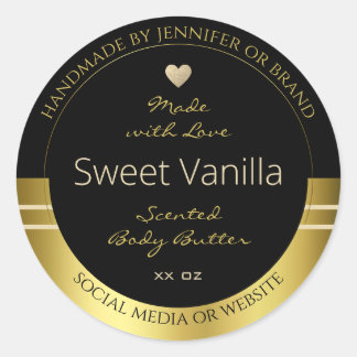 Luxury Product Packaging Labels Black and Gold