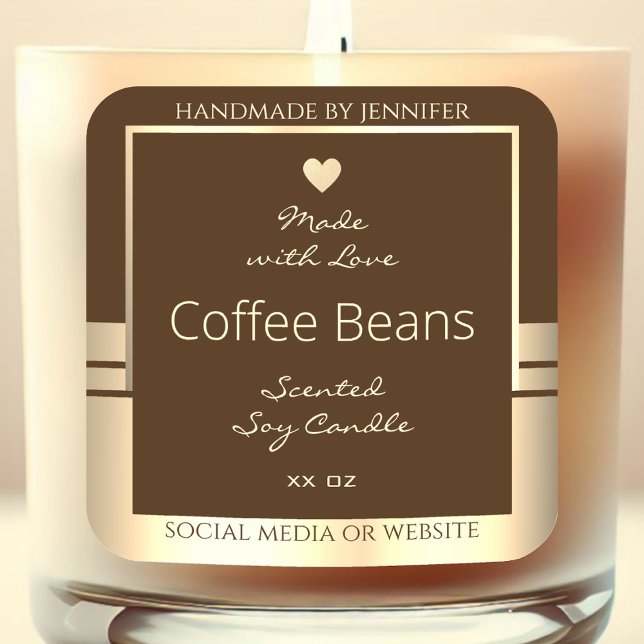 Luxury Product Packaging Labels Dark Brown & Gold (Creator Uploaded)