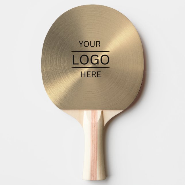 Luxury & Profession Gold Metallic Ping Pong Paddle (Front)