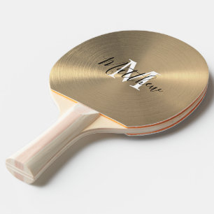 Luxury & Profession Gold Metallic Ping Pong Paddle