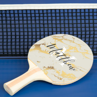 Luxury & Profession Gold Metallic Ping Pong Paddle
