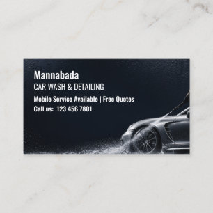 Luxury Professional Car Detailing Washing Cleaning Business Card