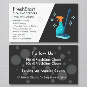 Luxury Professional Cleaning Service Business Card