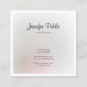 Luxury Professional Elegant Trendy Modern Plain Square Business Card