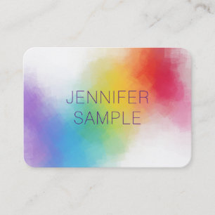 Luxury Professional Modern Elegant Rainbow Colours Business Card