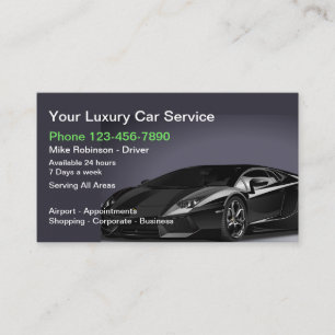 Luxury Public Transport Taxi Car Service Business  Business Card