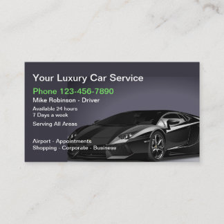 Luxury Public Transport Taxi Car Service Business Card