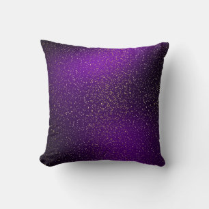 Luxury Purple and Gold Glitter Cushion