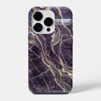 Luxury Purple and Gold Marble iPhone Case