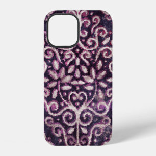 Luxury purple and tan damask seamless pattern iPhone 12 case