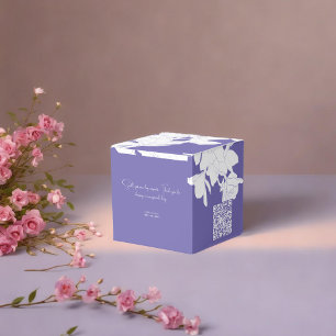 Luxury purple flowry  favour box