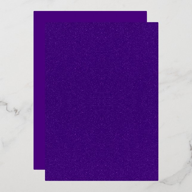 Luxury Purple Foil Invitation Card – Customisable (Front/Back)