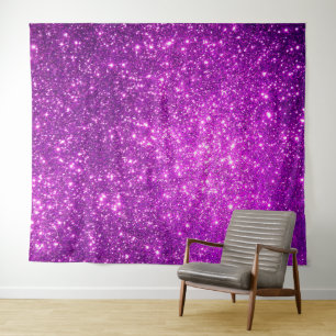 Luxury Purple Gold Glitter Tapestry