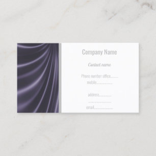 LUXURY PURPLE SATIN SILVER TRIM BUSINESS CARD