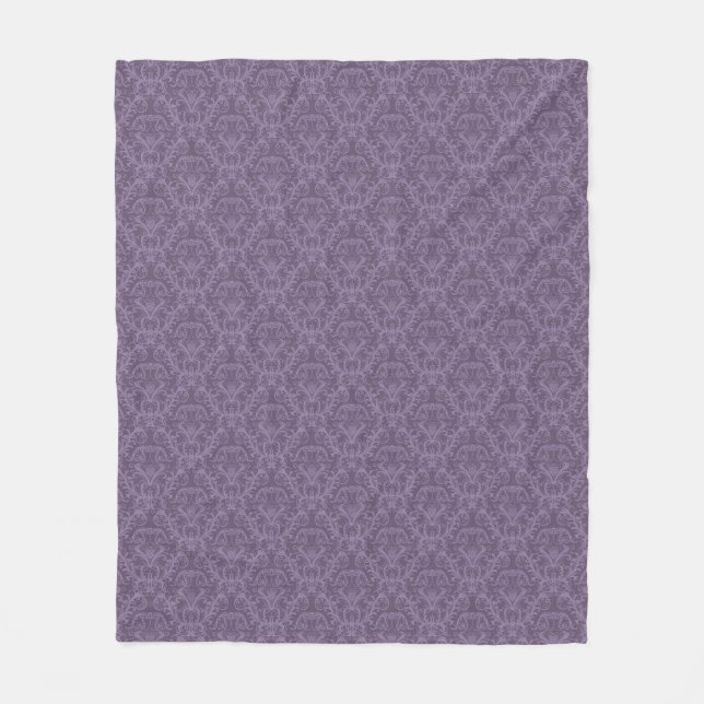 Luxury Purple Wallpaper Fleece Blanket (Front)