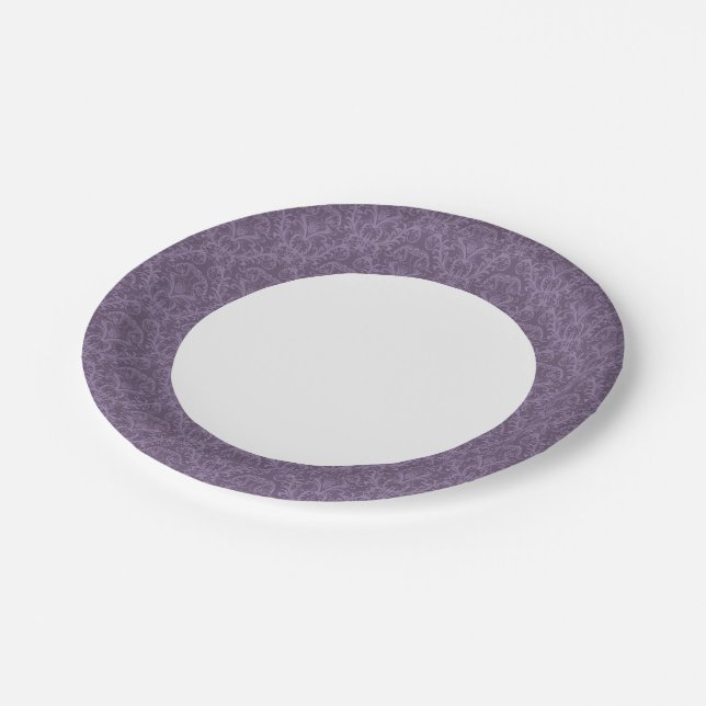 Luxury Purple Wallpaper Paper Plate (Angled)