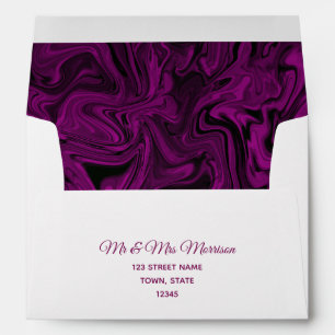 Luxury Purple Wedding Envelope