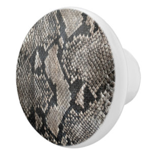 Luxury Python Snake Skin - Rich Elegant Fashion  Ceramic Knob