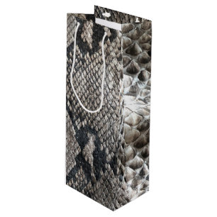 Luxury Python Snake Skin - Rich Elegant Fashion Wine Gift Bag