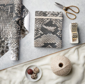 Luxury Python Snake Skin Rich Elegant Fashion Wrapping Paper