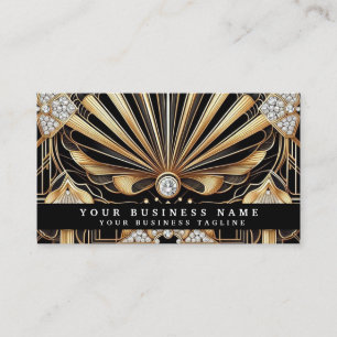 Luxury QR Code Art Deco Business Cards